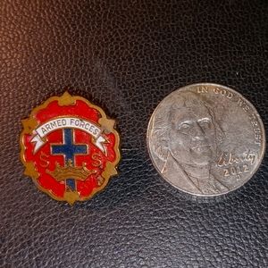 Vtg Armed Forces Sunday School Pin